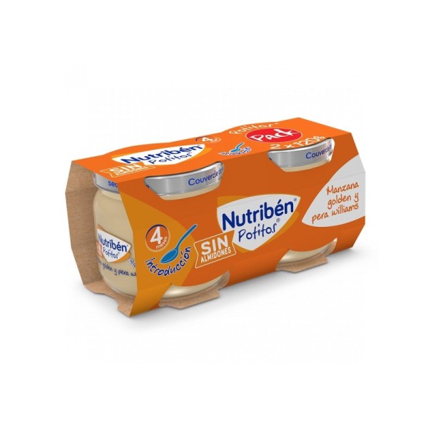 Nutribén Potitos Introducción Manzana Golden y Pera Williams 2 x 120gr